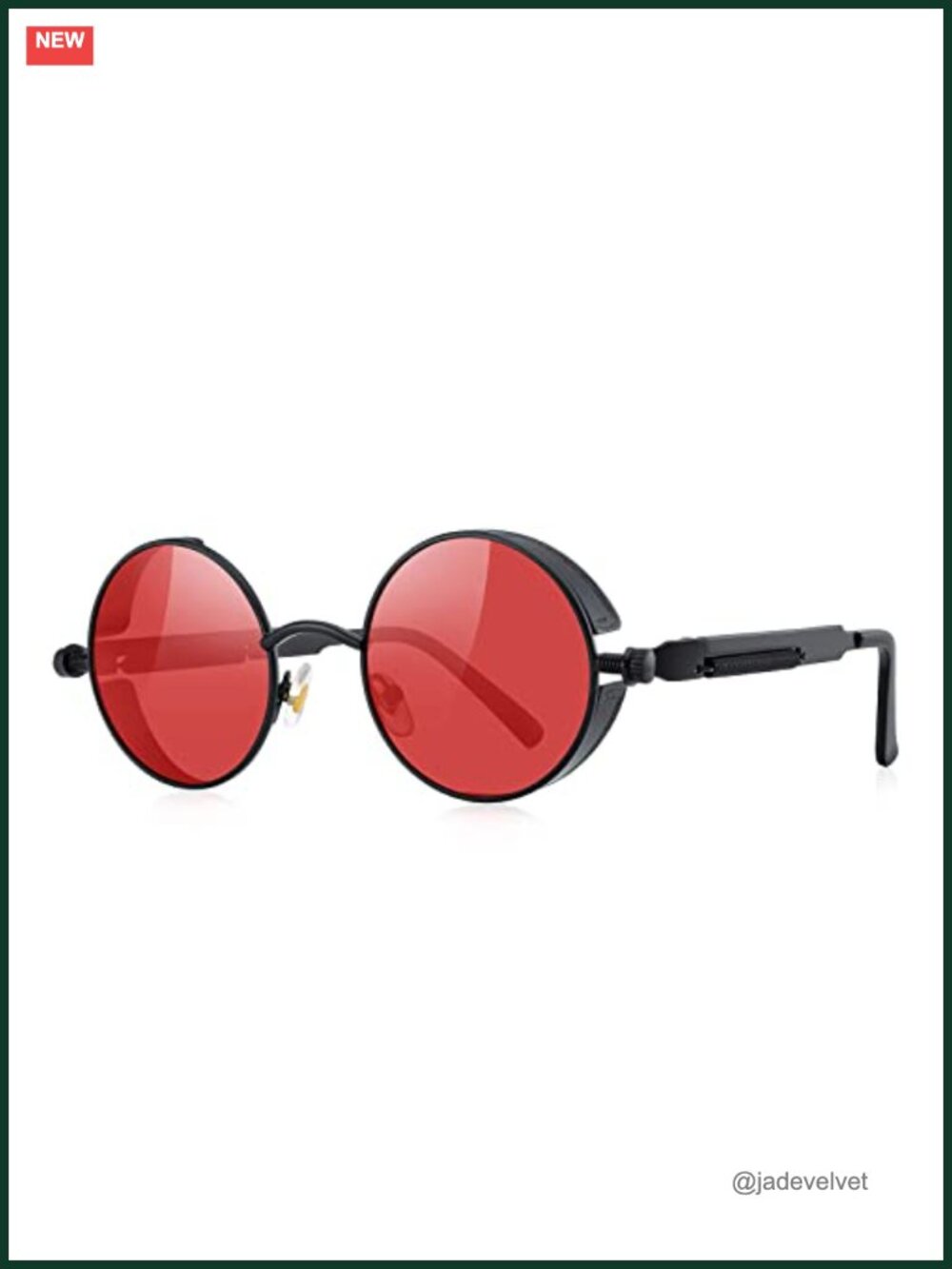 Gothic Steampunk Sunglasses Round Metal Frame Unbreakable UV Protection